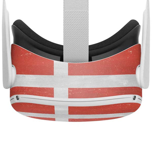 Denmark Flag Distressed Oculus Quest 2 Skin